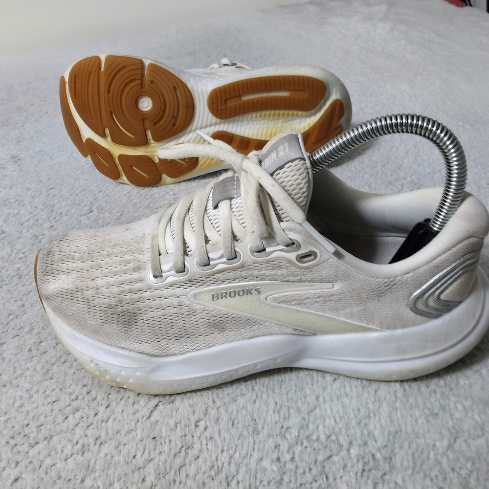 Brooks Glycerin 21 Running Shoes Womens 7 White Neutral DNA LOFT v3 1204081B114